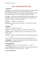 Giáo án Hóa học 8 bài 1: Mở đầu môn Hóa học