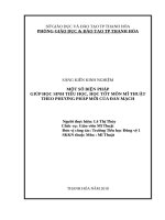 Một số biện pháp giúp học sinh tiểu học học tốt môn mĩ thuật theo phương pháp mới của đan mạch 