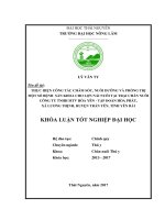 Thực hiện công tác chăm sóc, nuôi dưỡng và phòng trị bệnh sản khoa cho lợn nái nuôi tại trại chăn nuôi Công ty TNHH MTV Hòa Yên – Tập đoàn Hòa Phát, Xã Lương Thịnh  huyện Trấn Yên  tỉnh Yên Bái (Khóa luận tốt nghiệp)