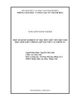 Một số kinh nghiệm về việc rèn chữ viết đẹp cho học sinh lớp 2 trong giờ tập viết và chính tả 
