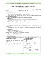 Giáo án hóa học lớp 9 học kỳ 1 năm học 2018   2019