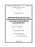 Nghiên cứu đặc điểm lâm sàng, cận lâm sàng và ứng dụng phân loại mô bệnh học ung thư biểu mô tuyến phế quản theo Hiệp hội ung thư phổi quốc tế năm 2011 (Luận án tiến sĩ)