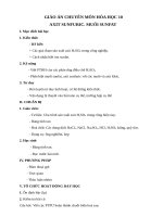 Giáo án Hóa học 10 bài 33: Axit sunfuric và Muối Sunfat