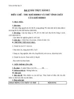 Giáo án Hóa học 8 bài 35: Bài thực hành 5 Điều chế  Thu khí hiđro. Thử tính chất của khí hiđro