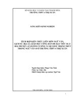 skkn tích hợp kiến thức liên môn ngữ văn, lịch sử, địa lý, giáo dục công dân để dạy tiết 10 – 11 bài “an dương vương và mỵ châu trọng thủy” trong ngữ văn 10 ở trường THPT 4 thọ xuân 