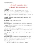 Giáo án Hóa học 8 bài 39: Bài thực hành 6 Tính chất hóa học của nước