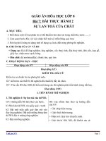 Giáo án Hóa học 8 bài 7: Bài thực hành 2 Sự lan tỏa của chất