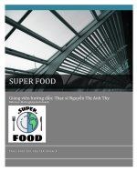 MÔ HÌNH KINH DOANH THỨC ĂN SẠCH NẤU SẴN VÀ ĐƯỢC GIAO HÀNG TẬN NƠI SUPER FOOD