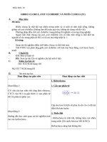 Giáo án Hóa học 10 bài 23: Hiđro clorua  Axit clohiđric và Muối clorua