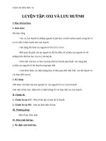 Giáo án Hóa học 10 bài 34: Luyện tập oxi và lưu huỳnh