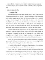 skkn một số KINH NGHIỆM NHẰM NÂNG CAO HAI mặt GIÁO dục TRONG CÔNG tác CHỦ NHIỆM lớp ở bậc TRUNG học cơ sở