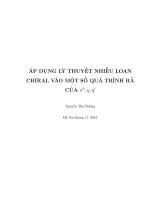 Áp dụng lý thuyết nhiễu loạn chiral vào một số quá trình rã của meson pi0, êta, êta