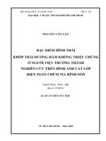 Đặc điểm hình thái khớp thái dương hàm không triệu chứng ở người Việt trưởng thành, nghiên cứu trên hình ảnh cắt lớp điện toán chùm tia hình nón (Luận án tiến sĩ)