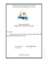 Nâng cao kĩ năng tổ chức dạy học nhóm theo mô hình trường học mới Việt Nam