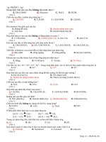 Tổng hợp Đề thi đại hoc môn Hóa học