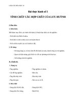 Giáo án Hóa học 10 bài 35: Thực hành tính chất các hợp chất của lưu huỳnh