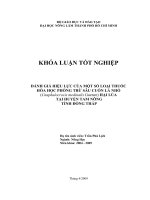 ĐÁNH GIÁ HIỆU LỰC CỦA MỘT SỐ LOẠI THUỐC HÓA HỌC PHÒNG TRỪ SÂU CUỐN LÁ NHỎ (Cnaphalocrocis medinalis Guenee) HẠI LÚA TẠI HUYỆN TAM NÔNG TỈNH ĐỒNG THÁP