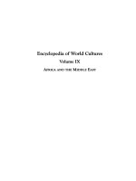 Encyclopedia of world cultures 10 volume set 9   africa and the middle east (1995) 