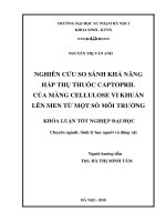 Nghiên cứu so sánh khả năng hấp thụ thuốc captopril của màng cellulose vi khuẩn lên men từ một số môi trường