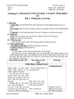 Giáo án tin học lớp 6  3 cột cả năm