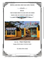 skkn một số BIỆN PHÁP của GIÁO VIÊN CHỦ NHIỆM TRONG VIỆC DUY TRÌ sĩ số CHỐNG bỏ học