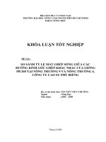 SO SÁNH TỶ LỆ MẮT GHÉP SỐNG GIỮA CÁC ĐƯỜNG KÍNH GỐC GHÉP KHÁC NHAU CỦA GIỐNG PB 260 TẠI NÔNG TRƯỜNG 9 VÀ NÔNG TRƯỜNG 4, CÔNG TY CAO SU PHÚ RIỀNG