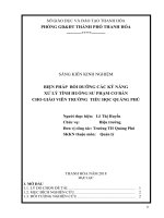 Biện pháp bồi dưỡng các kỹ năngxử lý tình huống sư phạm cơ bản cho giáo viên trường tiểu học quảng phú 