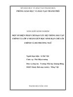 Một số biện pháp chỉ đạo xây dựng hệ thống bài tập chính tả lớp 4 nhằm giúp học sinh hạn chế lỗi 