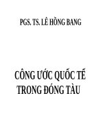 bài giảng công ước quốc tế trong đóng tàu