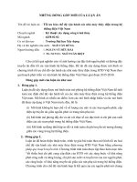 Tối ưu hóa chế độ vận hành các nhà máy thủy điện trong hệ thống điện việt nam (tt) 