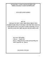 Chỉ đạo tổ chức thực hiện hoạt động trải nghiệm nghệ thuật âm nhạc cho trẻ mẫu giáo 5 6 tuổi nhằm nâng cao chất lượng giáo dục ở các trường mầm non trên địa bàn huyện đông sơn  