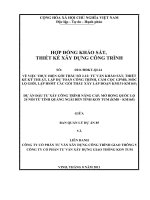 Hợp đồng khảo sát thiết kế công trình cải tạo và nâng cấp quốc lộ 24 