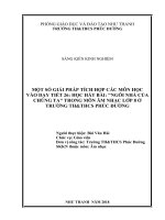Một số giải pháp tích hợp các môn học vào dạy tiết 26 hoạc hát bài ngôi nhà của chúng ta trong môn âm nhạc lớp 8 ở trường THTHCS phúc đường 