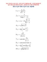 Bài Tập Giải Tích 1, Toán Cao Cấp dùng cho ĐHCĐ