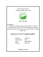 Áp dụng quy trình kỹ thuật trong phòng và trị hội chứng tiêu chảy ở lợn con từ sơ sinh đến 21 ngày tuổi tại trại lợn nguyễn thanh lịch, xã ba trại   huyện ba vì   thành phố hà nội 