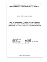 Một số biện pháp của hiệu trưởng chỉ đạo nâng cao chất lượng hoạt động giáo dục ngoài giờ lên lớp ở trường tiểu học hải ninh 