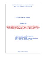 Sử dụng bản đồ tư duy trong dạy học hình học 8 nhằm góp phần phát huy tính tích cực, sáng tạo của học sinh lớp 8 trường THTHCS đông anh 