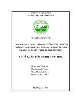 Thực hiện quy trình chăm sóc nuôi dưỡng và phòng trị bệnh cho lợn nái sinh sản tại Công ty TNHH Phương Hà, xã Hương Lung  huyện Cẩm Khê  tỉnh Phú Thọ (Khóa luận tốt nghiệp)