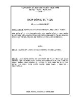 Hợp đồng tư vấn khảo sát lập thiết kế bản vẽ thi công dự toán hạng mục nền mặt đường 