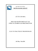 Đào tạo nguồn nhân lực tại công ty cổ phần tấn phát kon tum