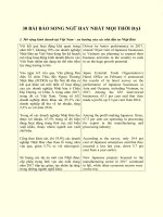 30 BÀI BÁO SONG NGỮ ANH VIỆT