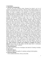 skkn một số biện pháp nâng cao hiệu quả dạy từ vựng cho HS lớp 3 