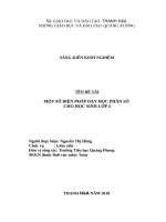 skkn một số giải pháp dạy học phân số cho HS lớp 4 