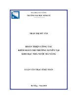 Hoàn thiện công tác kiểm soát chi thường xuyên tại kho bạc nhà nước đà nẵng