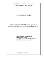 Một số biện pháp huy động nguồn lực để nâng cao chất lượng trường chuẩn quốc gia 