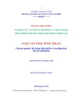 Nghiên cứu xây dựng mô hình và thiết kế bộ điều khiển trường nhiệt độ trong phôi tấm (Luận văn thạc sĩ)