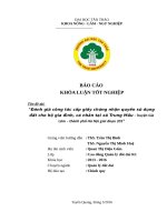 Đánh giá công tác cấp giấy chứng nhận quyền sử dụng đất cho hộ gia đình, cá nhân tại xã Tân Mỹ, huyện Chiêm Hóa, tỉnh Tuyên Quang giai đoạn 20132015