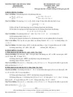 Đề thi định kỳ Toán 10 năm học 2018 – 2019 trường THPT chuyên Bắc Ninh lần 1
