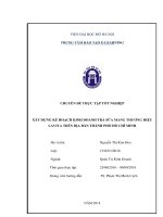 Xây dựng kế hoạch kinh doanh trà sữa trên địa bàn tphcm