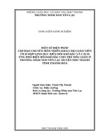 Một số biện pháp chỉ đạo chuyên môn triển khai cho giáo viên tích hợp giáo dục biến đổi khí hậu và cách ứng phó biến đổi khí hậu cho trẻ mẫu giáo trường mầm non yên lạc, huyện như thanh 